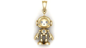 CUTE ROBOT PENDANT 3D PRINTABLE MODEL