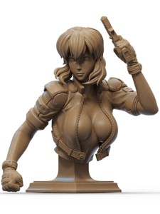 Motoko Bust 3D Print