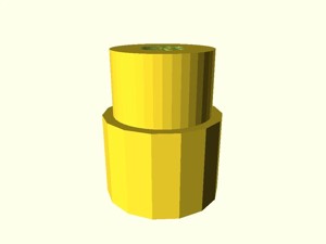 RC servo to yellow DC motor wheel adapter for robots