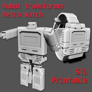Vintage Robot Watch transformer printable