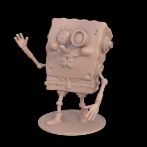 DR. BOB – TABLETOP ROBOTIC SPONGEBOB-INSPIRED FIGURINE | STL FILE FOR TABLETOP DISPLAY & COLLECTORS