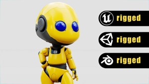 TOON BOT Rigged for Unreal Engine - Unity - MIXAMO