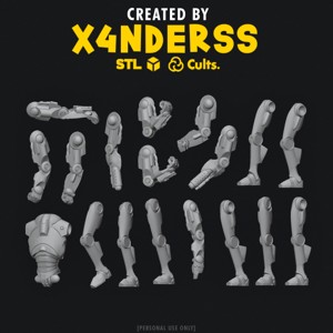 [X4NDERSS 1⁄48] MODULAR B2 DROID SET 1 • LEGION SCALE • TROOPER • FAN ART • STAR • TROOPERS • WARS • MARINE • SPACE • GALACTIC • SOLDIER • ROBOT • DROIDS •