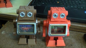 Walking Lenticular TV robot battery operated.