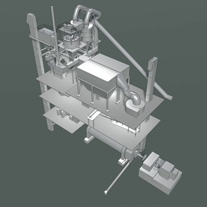 Industrial machine set