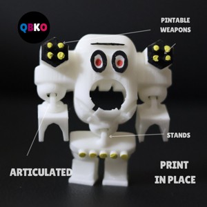 FLEXI WARRIOR ROBOT - 3D PRINTING STL FILE (PRINT IN PLACE).