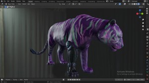  Fantasy Tiger with Robotic Leg