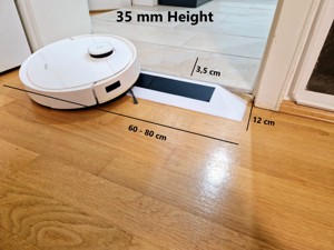 35 MM ADJUSTABLE RAMP FOR ROBOT VACUUM CLEANER WITH RUBBER AND MAGNETIC STRIP