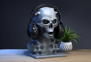 Robot dragon Skull Headphone Stand Cyborg Headset Stand