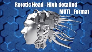 Hard Surface Robot Head pack 3D model 