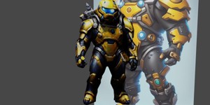 a robot with a gun in his hand league of legends c