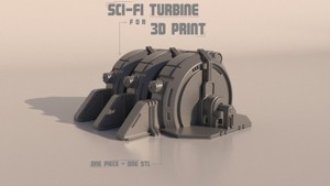 SCI-FI TURBINE for 3Dprint