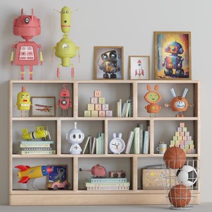 Decor set for kids with toys