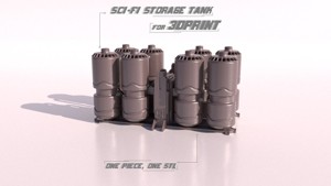 SCI-FI STORAGE TANK for 3Dprint