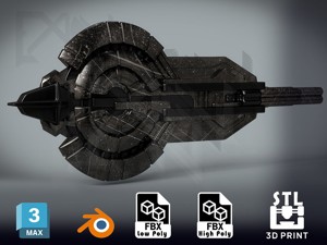 Transformers Vector Shield - Game-Ready - 3D-Printable