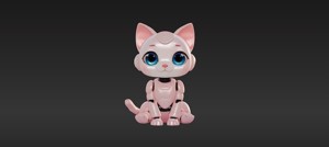 Robot Cat 3D Model - Game Ready - Low poly