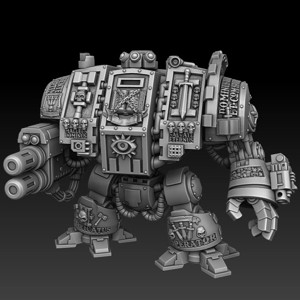 SILVER WARDENS BOX WALKING ROBOT OF DEATH (SUPPORTED)