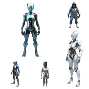 Sci-Fi Character Collection - Cyborg and Space Explorer Series
