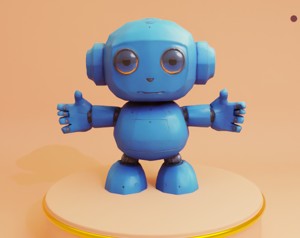 CUTE BLUE ROBOT