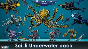 Sci-Fi Underwater monsters pack