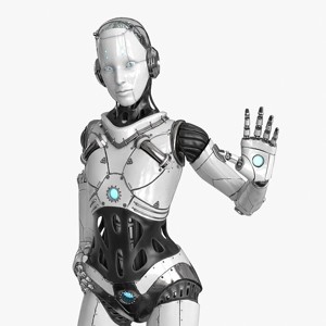 Cyborg Robot  Androgyne RIGGED