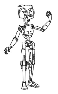 ROBOT PLOTAGON COLORING PAGE