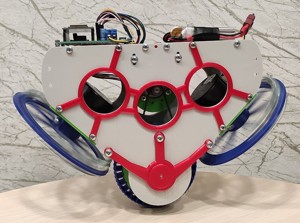 Unicycle with two reaction wheels