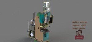 industrial 3D model 20 ton vertical injection molding machine