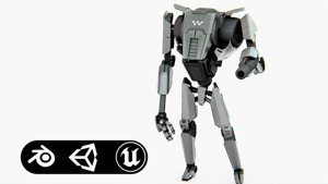 COMBAT DROID K-24 Rigged for Unreal Engine - Unity - MIXAMO