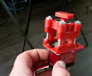 Servo Block 3d printed! Fits MG995/MG996R, other similar servos. 608 bearing required.