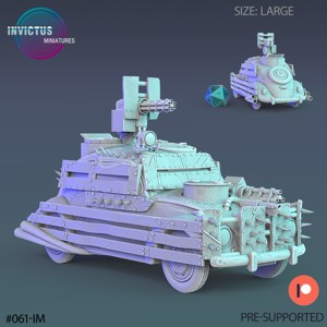 WASTELAND CAR BATTLEBUG ‧ SCI-FI MINIATURE ‧ WARGAME MINIATURES ‧ TABLETOP 3D MODEL ‧ RPG MINIATURE ‧ CYBERPUNK CONSTRUCT ‧ STEAMPUNK WAR MACHINE ‧ STL FILE
