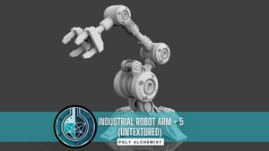 Industrial Robot Arm - 5-Untextured