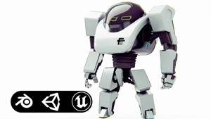 UTILITY BOT AMSTRON Rigged for Unreal Engine - Unity - MIXAMO 
