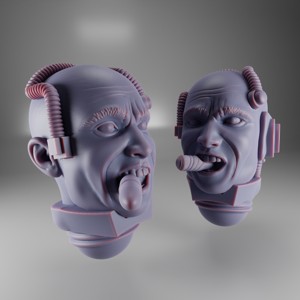 WARGAMING HEAD WITH CIGAR OR BULLET