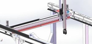 industrial 3D model CNC loading unloading machine