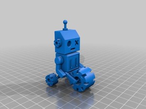 Three-wheeled robot miniature toy