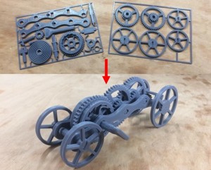 Fully 3D-printable wind-up car gift card