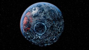 High-Quality 3D Robotic Alien Planet with Futuristic Features