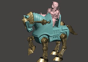 ROBOT HORSE ACTION FIGURE MOTU STYLE BATTLE HORSE
