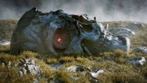 Robot Head Buried Scene