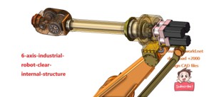 6 AXIS INDUSTRIAL ROBOT CLEAR INTERNAL STRUCTURE