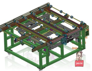 industrial 3D model Lift and reverse conveyor