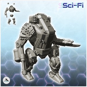NUZEYAR COMBAT ROBOT (4) - FUTURE SCI-FI SF POST APOCALYPTIC TABLETOP SCIFI WARGAMING PLANETARY EXPLORATION RPG