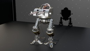 Dieselpunk Walker Mech