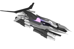 Spaceship Transporter 3D Sci-Fi Game Model 3D