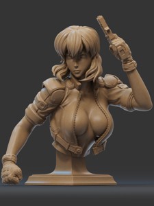 MOTOKO BUST 3D PRINT