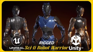 Sci-fi Robot Warrior Rigged GameReady