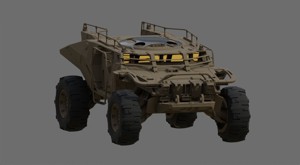 Futuristic Combat 4x4 Vehicle