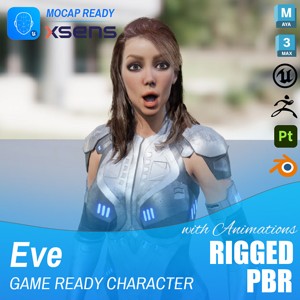Futuristic Sci-Fi Girl Character Unreal Engine MOCAP Game Ready