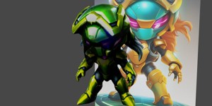 a cartoon character of a robot with glowing eyes s